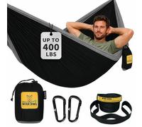 Wise Owl Outfitters Hamacs de Camping - Hamac Portable Simple ou Double pour extérieur, intérieur avec Sangles d'arbre - Équipement de randonnée, de Voyage et de Camping