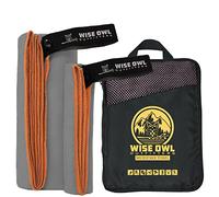 Wise Owl Outfitters Serviette de Camping Ultra Douce et compacte en Microfibre à séchage Rapide - Idéale pour Le Fitness, la randonnée, Le Yoga, Les Voyages, Le Sport, la randonnée et la Salle de
