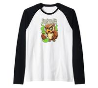 Wise Owl Too Good for Bad Brew Funny Bird Design Manche Raglan