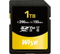 Wise SDXC UHS-II V60 1TB R:290MBs / W:150MBs WI-SD-S1024