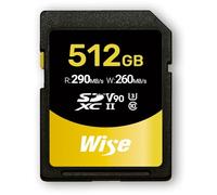 Wise SDXC UHS-II V90 512GB R:290MBs / W:260MBs WI-SD-N512