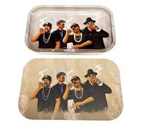 Wise Skies Plateau à rouler et couvercle - Ensemble d'accessoires de rangement magnétique | Plateau + couvercles (Rappeurs moyens)