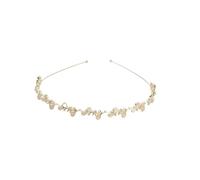 Wisebom 1 serre-tête de mariée doré, élégant avec strass, pour communion, confirmation, anniversaire, jubilé, Saint-Valentin, noces dorées