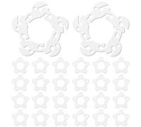 Wisebom 100 Pièces Clips de Ballon Connecteurs, 6 x 6 cm Ballon en Forme de Fleur Supports de Clip, Clips de Connecteur Pastique pour Ballons pour Décoration de Fête de Mariage d'anniversaire