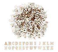 Wisebom 208 Pièces Lettres en Bois, Alphabet en Bois pour Non Peints Bricolage Décorations, Lettre Majuscule Couleur Naturelle pour Enfants Début Éducatifs Jouets d'Apprentissage Jouets Jeux (208)