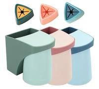 Wisebom 3 Pièces Porte Brosse à Dents, Porte Brosse à Dents Mural Ventouse Magnétique Support Brosse a Dent Auto-Adhésif avec 3 Pièces Accroche Torchon pour Salle de Bain Accueil(Bleu+Vert+Rouge)