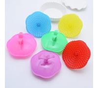Wisebom 4pcs Massage Cheveux Brosse, Masseur de Cuir Chevelu Brosse de Shampooing Peigne de Douche Floral, Brosses Ronde pour Soins Du Cuir Chevelu Cheveux De Nettoyage De Douche