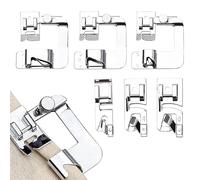 Wisebom 6Pcs Pied Ourlet Roulotté en Acier Inoxydable Pied de Biche Machine a Coudre 3 Pieds à Ourlet Rouléétroit (3/4/6 mm) 3 Pieds Presseurs à Ourlet Roulé Large (4/8 6/8 8/8 Pouces)