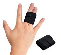 Wisebom Attelle de Doigt Protection des Doigts, Manchons de Soutien des Doigts Réutilisables pour Les Blessures Sportives, Orthèses De Doigt Réglable pour Tennis de Volley-Ball de Bas (Double)