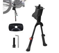 Wisebom Béquille de Vélo Double, Support de Vélo Réglable 35-40cm, Béquille Centrale pour Vélo Antidérapant avec Outils et Vis, Béquille de Vélo Universel pour Vélo VTT