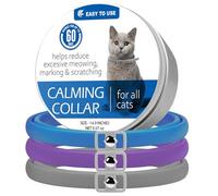 Wisebom Collier Apaisant pour Chats 3 Pcs, Collier Calmant pour Chats aux Phéromones, Réglable Imperméable Collier Chat, Anti-Anxiété Naturel Sûr Collier Chat pour Tous Types de Chat, 38cm