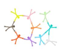 Wisebom Mini Homme Aimants Colorés, 10 Pièces Petits Aimants Translucide de Réfrigérateur, Flexible Aimants en Caoutchouc Homme Aimants Décoration pour Bureau Cuisine