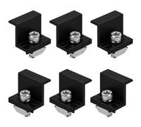 Wisebom Supports de Panneau Solaire 6 Pièces 30mm Fixation de Panneau Solaire pour Panneau Solaire Bornes d'extrémité de Rail Solaire Réglable pour Rail de Montage Photovoltaïque