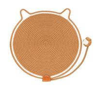 Wisebom Tapis Griffoir pour Chat 43x43cm Coussin à gratter pour Chat en Corde de Coton, Anti-dérapant Tapis à Chat Horizontal et Verticale, Planches à Gratter Naturelles pour Canapé,Angle,Meuble