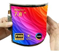 wisecoco Écran flexible incurvé 7,8" FHD 1440 x 1920 AMOLED avec pilote HDMI, moniteur OLED sans boîtier pour démonstration de prototype à faire soi-même