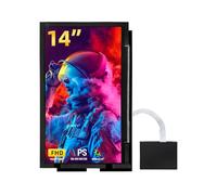 wisecoco Écran LCD 14 pouces pour Lian Li O11 Mini PC Case FHD 1920x1080 Remplacement PC Secondaire Display HDMI 72% NTSC (Noir)