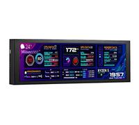 wisecoco Mini moniteur HD IPS 1280 x 400 Écran secondaire Barre étirée Écran LCD avec boîtier pour ordinateur portable Vitesse Température Windows Aida64 CPU GPU Surveillance