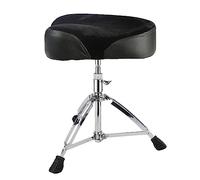 Wisecoco Tabouret De Tambour, Trône De Tambour De Support Universel en Alliage D'Aluminium Rembourré en Éponge à Hauteur Réglable pour Batteur(Noir)