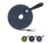 Wisedog Laisse pour Chien 12 mm d'épaisseur Robuste Bleu 5 m | Corde ronde en nylon, prise en main et confortable, coutures renforcées, mousqueton stable, pour l'entraînement et la vie