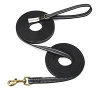 Wisedog Longe pour Chien - Laisse d'entraînement antidérapante et Robuste pour Le Suivi, Le Camping, Les Jeux et Le Jardin Noir 15 m