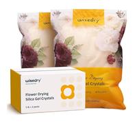 wisedry Lot de 2 paquets de cristaux de séchage de fleurs en gel de silice de 4,5 kg, indicateur de couleur, réutilisables