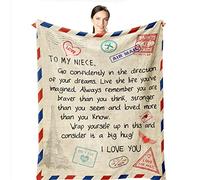 Wisegem Couverture Cadeau pour nièce - Cadeaux pour nièce de la Part d'une Tante - 152,4 x 127 cm - Cadeaux pour nièce de la Part de l'oncle - Cadeaux d'anniversaire pour nièces - Idée Cadeau de