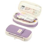 WISEHUBY Jolie trousse à crayons de grande capacité pour filles, bureau, étudiants, papeterie, fournitures d'apprentissage, 603 Violet, A