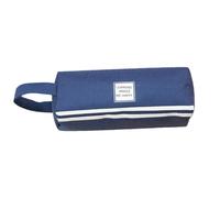 WISEHUBY Jolie trousse à crayons pour enfants - Sac à crayons portable en toile - Sac de rangement pour fournitures scolaires - Double couche - Trousse à crayons pour étudiant, noir foncé, A