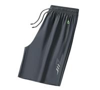 WISEHUBY Short de sport d'été pour hommes Cool Sportswear Short de course Pantalon décontracté Gym Fitness Entraînement Jogging Short Pantalon Hommes Noir Gris