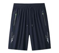 WISEHUBY Short de sport d'été pour hommes Cool Sportswear Short de course Pantalon décontracté Gym Fitness Entraînement Jogging Short Pantalon Hommes Noir Gris
