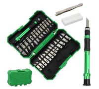 Wiseom Cutter De Précision, Couteau Pour Loisirs Créatifsavec avec 29 Lame Scalpel Pour Découpe de Travail d'art Bricolage Modelisme Sculpture (Vert)