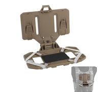 WISEONUS Gilet tactique Molle - Support de téléphone pliable - Pour téléphone portable de 11,9 à 17 cm - Marron clair