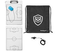 WISEPLAYERFC Tableau Tactique Football-Ardoise Réversible pour Entraîneurs de Football avec Sifflet et Sac