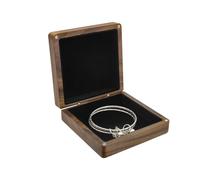 WisePoint Petite Boite a Bijoux, Rangement Bracelet en Bois Boite a Bijoux Carré, Boite Bijoux Voyage Vintage pour Bracelets, Bracelets, Colliers, Boucles d'Oreilles (Noir)