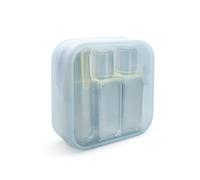 WisePoint Petite trousse de toilette en silicone pour homme et femme - Étanche - Organiseur de maquillage de voyage avec fermeture éclair - Pour voyage, natation, bleu, s, Décontracté