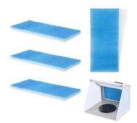 WISEPRO Lot de 4 tapis filtrants pour aérographe, double couche, matériau de filtre à air Booth Airbrush portable, accessoire de rechange adapté aux cabines de pulvérisation