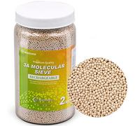 Wisesorb 900 g Billes Dessiccantes Tamise Moléculaire 3A, Absorbeur d'Humidité Réutilisable & Déshumidificateur, Contrôle Rapide de l'Humidité pour Placard, Filament 3D, Électronique et Stockage