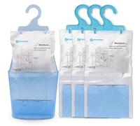 Wisesorb Absorbeurs d’Humidité à suspendre - Lot de 4x200g - Déshumidificateurs pour Placards, Dressings, Armoires et Espaces de Rangement