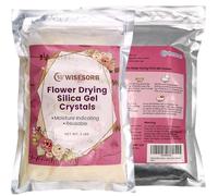 Wisesorb Gel de silice pour fleurs séchées 2 lb (900 g) - cristaux fins, réutilisables et avec indicateur de couleur - séchage rapide et efficace