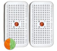 Wisesorb Lot de 2 absorbeurs d’humidité en gel de silice 40g - Déshydratant réutilisable pour coffres-forts, armoires, placards, stockage et matériel sensible à l’humidité (2x40g)