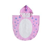 UULMBRJ Serviette de bain pour enfants, dinosaure, serviette à capuche, peignoir de bain, poncho de plage pour garçons et filles, rose, taille S