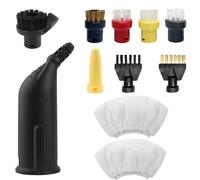 Wiseten 15 Accessoires pour Nettoyeur Vapeur Karcher Easyfix SC1 SC2 SC3 SC4 SC5, Kit de Brosses Rondes Buse Embouchure et Chiffons Serpillère pour Buse à Main