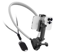 Wiseten Support de Téléphone Tour de Cou POV/Vlog avec Clip Téléphone, Mains Libres Support pour Selfie, Enregistrement Vidéo pour iPhone 15 14 Pro et Tous Les Téléphones pour GoPro Insta360