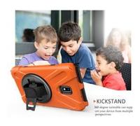 WISETONY® Etui de protection pivotant à 360 ° avec dragonne pour Samsung Galaxy Tab Activ2 T390/T395/T397 8.0 - Orange Orange G