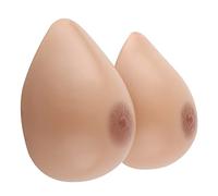 WISFANCY Mammaires en Silicone, 1 Paire Faux Sein Artificiel Poitrines de Silicones Faux Faux Sein-s Silicone, Prothese Mammaire Silicone pour Mastectomie Travestis Transsexuels Cosplay