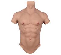 WISFANCY Silicone Muscle Costume, Faux Poitrine Silicone Muscle Muscles De Simulation Artificielle du Ventre, Muscle Faux Réaliste Silicone Simulation für Crossdresser Transgender Cosplay Halloween