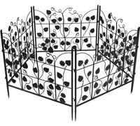 WISFOR DIY Bordure de parterre Inoxydable Clôture de jardin Clôture de parterre en métal Palissade de jardin Clôture à emboîter