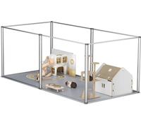 WISFOR DIY Enclos pour petits animaux Parc pour animaux, Enclos en acrylique pour petits animaux à l'intérieur, Enclos pour chiots de lapins, 124 x 63 x 40 cm