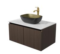 WISFOR Ensemble de meubles de salle de bains lavabo incl. meuble bas/lavabo/robinet, 80 x 50 x 69 cm