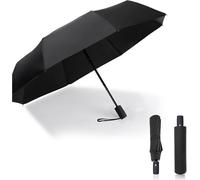 WISFOR Parapluie automatique, parapluie de poche automatique 9 baleines, pliable, compact, avec un bouton, ouverture et fermeture automatiques